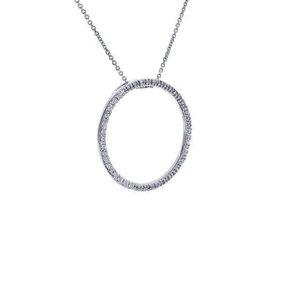 0.45 Carat Diamond Sparkling Eternity Pendant - Picture 7 of 10